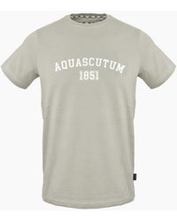 Aquascutum - Arch Lettering Crew Neck Short Sleeve T-Shirt - Lyst