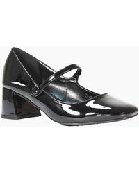 XY London - Ladies Leneka Slip-On Low Block Heel Court Shoes - Lyst