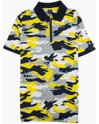 Paul & Shark - Paul And Shark Camouflage Short Sleeve Zip Polo Shirt - Lyst