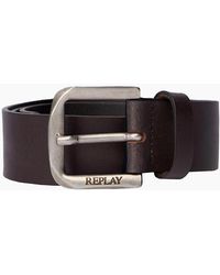 Replay - Leather Belt - Lyst