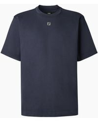 Fendi - Ff Metal Detail Plaque T-Shirt - Lyst