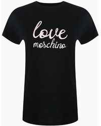 Moschino - Cursive Logo T-Shirt - Lyst