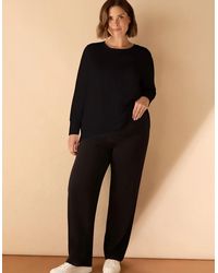 Live Unlimited London - Cotton Slub Crew Neck Long Sleeve T-Shirt - Lyst