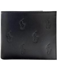 Polo Ralph Lauren - Ralph Lauren Genuine Leather Wallet Multi Embossed Bifold Credit Card Holder - Lyst