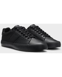 BOSS - Boss Aiden Tenn Faux-Leather Trainers With Plain And Grained Textures - Lyst