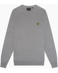 Lyle & Scott - Lyle & Scott Cotton Merino Mid Marl Pull-Over Jumper - Lyst