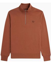 Fred Perry - Half Zip Sweatshirt - Lyst