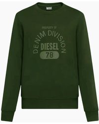 DIESEL - Denim Division Logo Sweatshirt - Lyst