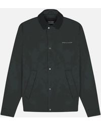 Lyle & Scott - Lyle Scott Branded Gunmetal Bomber Jacket - Lyst