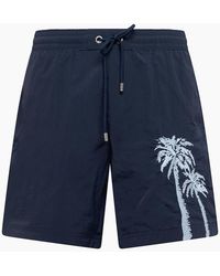 BOSS - Palm Embroidery Graphic Swim Trunk - Lyst