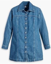 Levi's - Levi's Shay Denim Mini Long Sleeve Shirt Dress - Lyst