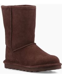 BEARPAW - Elle Short Suede Chicory Boots - Lyst