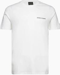 Lyle & Scott - Lyle & Scott Embroidered Logo Plain T Shirt - Lyst