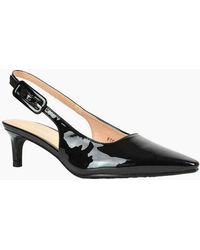 XY London - Ladies Kelly Sling Back Low Kitten Heel Court Shoes - Lyst