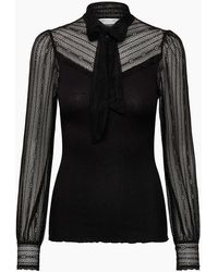 Rosemunde - Beatha Silk Full Lace Bow Long Sleeve T Shirt - Lyst