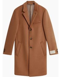 Ted Baker - Alerton Wool Blend Tan City Overcoat - Lyst