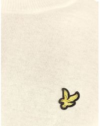 Lyle & Scott - Embroidered Crew Neck Ribbed Collar Long Sleeve Sweater - Lyst