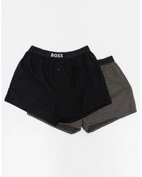 BOSS - Boss Two-Pack Cotton Pyjama Shorts With Logo Waistbands - Lyst