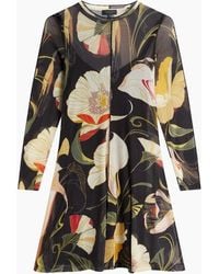 Ted Baker - Mesh Long Sleeve Midi Dress - Lyst