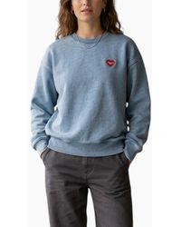 Carhartt - Ingo Sweatshirt Crew Neck Drop Shoulders Heart Patch Jumper - Lyst