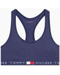 Tommy Hilfiger - Heritage Logo Racerback Bralette, Heather - Lyst