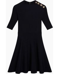 Ted Baker - Lilano Ribbed Knit Button Detail Dress - Lyst