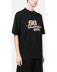 Balenciaga - T Shirts Oversized Fit Dirty Bb Logo Distressed Crew Neck Tee - Lyst