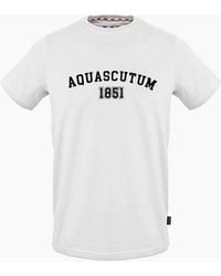 Aquascutum - Crew Neck Short Sleeve Regular Fit T-Shirt - Lyst