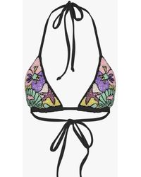 Oceanus - Talia Hand Embroidered Multi Colour Bikini Top - Lyst