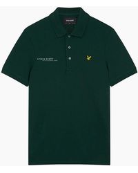 Lyle & Scott - Lyle & Scott Dark Co-Ordinate Print Logo Short Sleeved Polo Shirt - Lyst