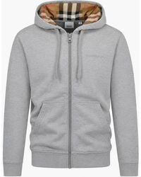 Burberry - Hove Check Hoodie - Lyst
