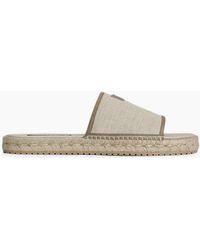 Dolce & Gabbana - Branded Canvas Sandals - Lyst