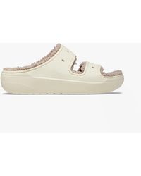 Crocs™ - 207446-2Yc Classic Cozzzy Sliders Bone/Mushroom - Lyst