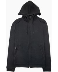 BOSS - Saggy Curved Logo Zip Up Hoody 001 - Lyst