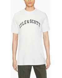 Lyle & Scott - Lyle & Scott Short Sleeve T Shirts Crew Neck Summer Logo Printed T Shirt - Lyst