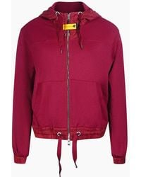 Parajumpers - Zip Burgundy Hoodie - Lyst