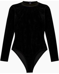 Ro&zo - Velvet Bodysuit - Lyst