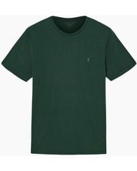 AllSaints - T Shirts Lycra Stretch Cotton Crew Neck Short Sleeve Summer Tee - Lyst
