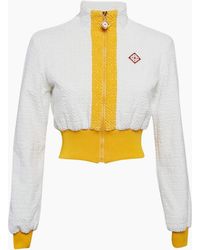 CASABLANCA - Monogram Terry Zip Through Track Top Jacket - Lyst
