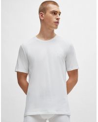 BOSS - Boss Mix & Match Stretch-Cotton Regular Fit T-Shirt With Logo Detail Nos - Lyst