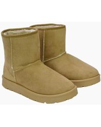 XY London - Ladies Junie Faux Fur Lined Classic Flat Ankle Boots - Lyst