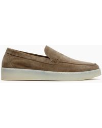 Hudson Jeans - Hawkins Taupe Suede Loafer - Lyst