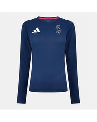 adidas - Crew Neck Long Sleeve Slim Fit Jersey T-Shirt - Lyst