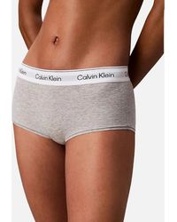 Calvin Klein - Icon Cotton Modal Boy Short, Heather - Lyst