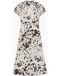Ro&zo - Petite Cow-Print Button-Front Shirt Dress - Lyst
