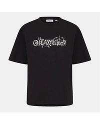 Off-White c/o Virgil Abloh - Flower Crew Neck Short Sleeve T-Shirt - Lyst