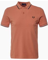 Fred Perry - Twin Tipped Rust Polo Shirt - Lyst