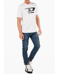 DIESEL - T Just Y4 T Shirt Crew Neck Short Sleeve Casual Cotton Tee - Lyst