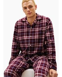 Tommy Hilfiger - Tartan Flannel Pyjamas Gift Set, Burgundy - Lyst