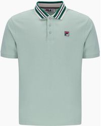 Fila - Achille Heritage Contrast Collar Basic Polo Shirt Surf Spray - Lyst